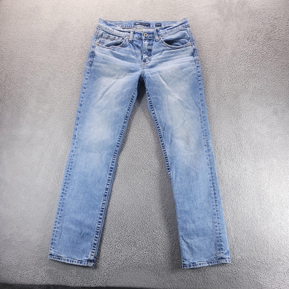 BKE Jake Jeans Mens 32x32 Blue Straight Light Wash Stretch Comfort